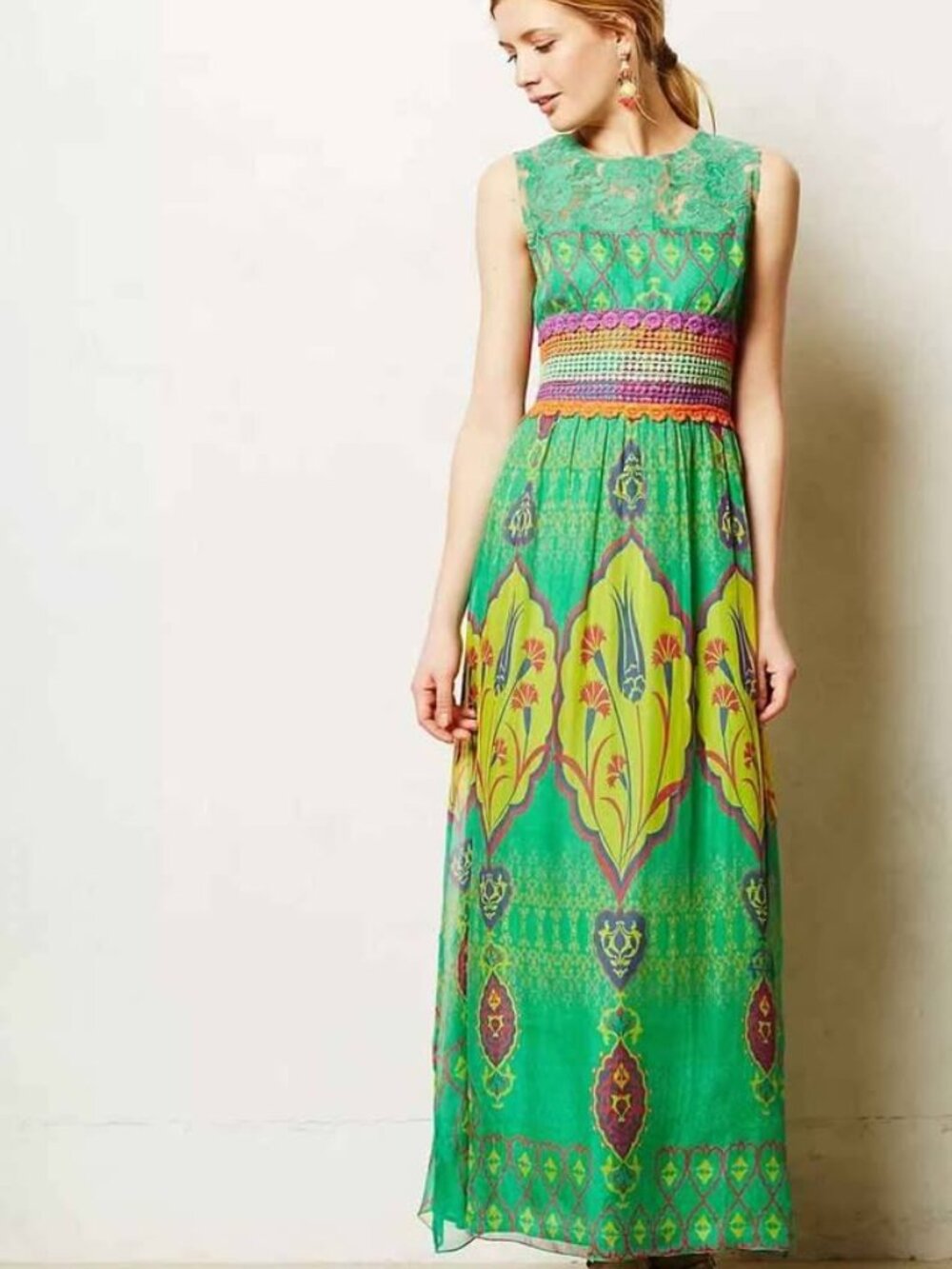 Hemant & Nandita Dress - Anthropologie Dress Mint Green